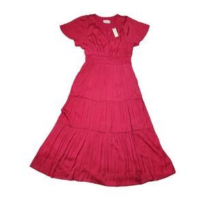 Anthropologie Women's The Somerset Maxi Dress, Color Magenta, US Size XXS
